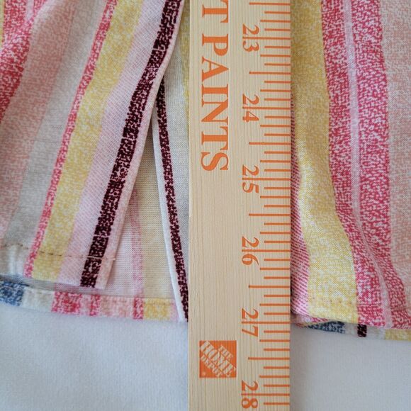 Eden & Olivia Womens Blouse Plus Size 2X Button Front Multicolor Stripes Pockets - Picture 9 of 9